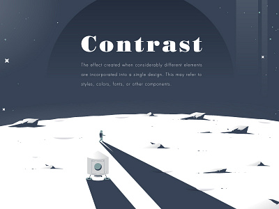 C is for Contrast alphabet c cc colors contrast design explorer illustrator killer infographics moon space vector
