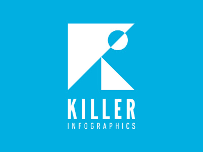 New Killer Logo brand branding i infographics k killer lockup logo mark negative space six square