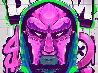 MF DOOM𝘚𝘵𝘺𝘭𝘦𝘳 🪴 art color creative design illustration juanchostyler mfdoom