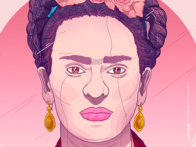 Frida Kahlo beauty color cool creative design fridakahlo ilustration