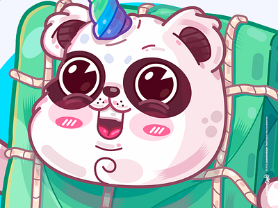 PandaCornio. art beauty character color cool crazy creative cute design illustration panda relax