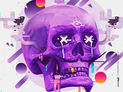 Purple Death. abstract art beauty color cool crazy creative cute dali design illustration purple relax skull venezuela