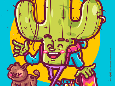 Cactus Chevere. art beauty character color cool crazy creative design illustration venezuela