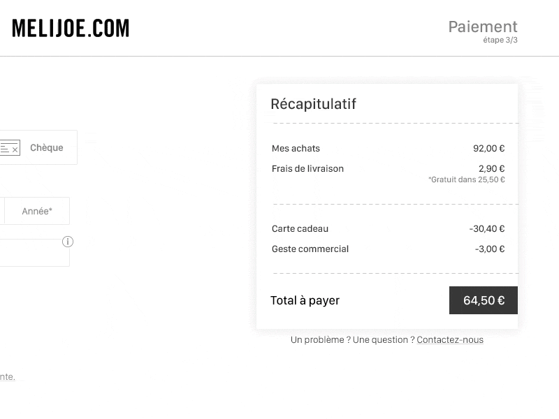 Payment page redesign