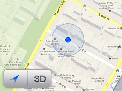 Location / 3D iOS 6 button 3d apple ios 6 ios6 ipad iphone location map plan robe kevin