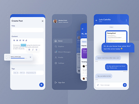 Forum App by Abdul Aziz for Omnicreativora on Dribbble