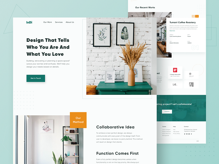 Indi - Interior Design Landing Page by Abdul Aziz for Omnicreativora on ...