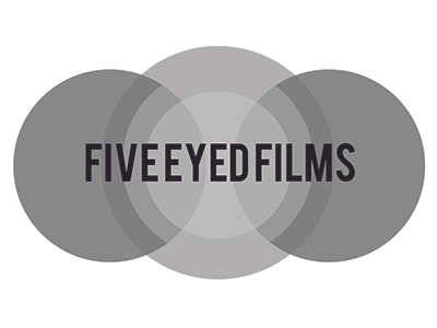 Five Eyed Films logo black and white camera cinema company film logo monochromatic monotone movie