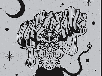 Teufelsmauer devil folklore illustration satan tattoo vector