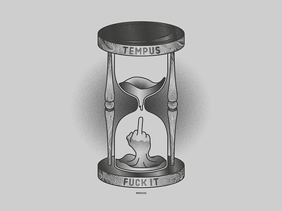 Tempus Fuck it fuck illustration pun punk sand clock tempus fugit time vector