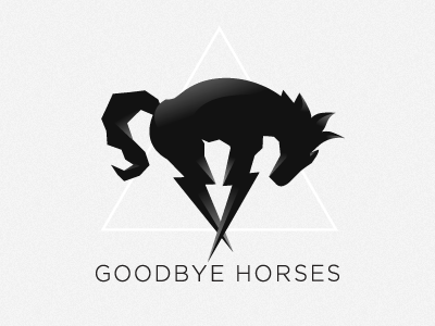 New logo for Goodbye Horses goodbye horse horses icon lightning logo minimal symbol