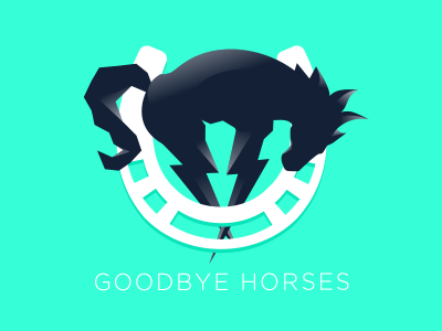 Horse shoe logo goodbye horses logo pony