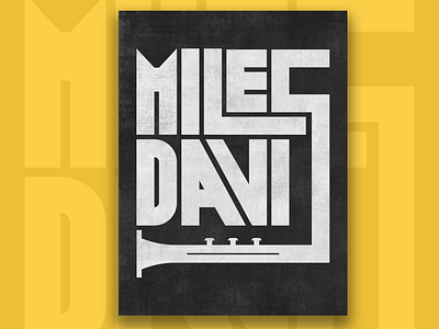 miles davis design jazz logotype miles davis poster design typography vector