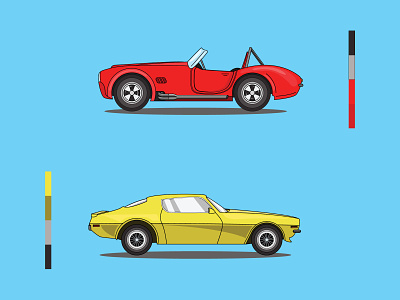 Retro Cars car design illustration illustrator vector