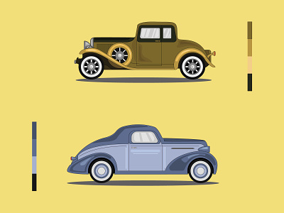 Retro cars 2 car design illustration illustrator vector