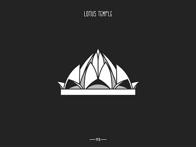 Lotus black and white icon iconography logo logotype lotus temple vector
