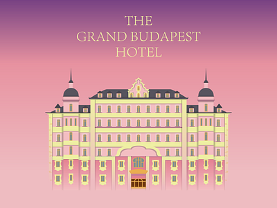 The Grand Budapest hotel design grand budapest hotel illustration illustrator movie poster vector wes anderson