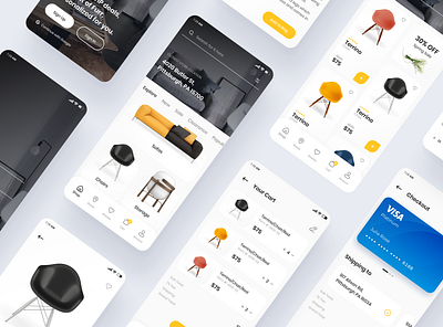 E commerce App Design app design furniture shopping ui ux