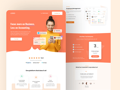 Saas Landing page design