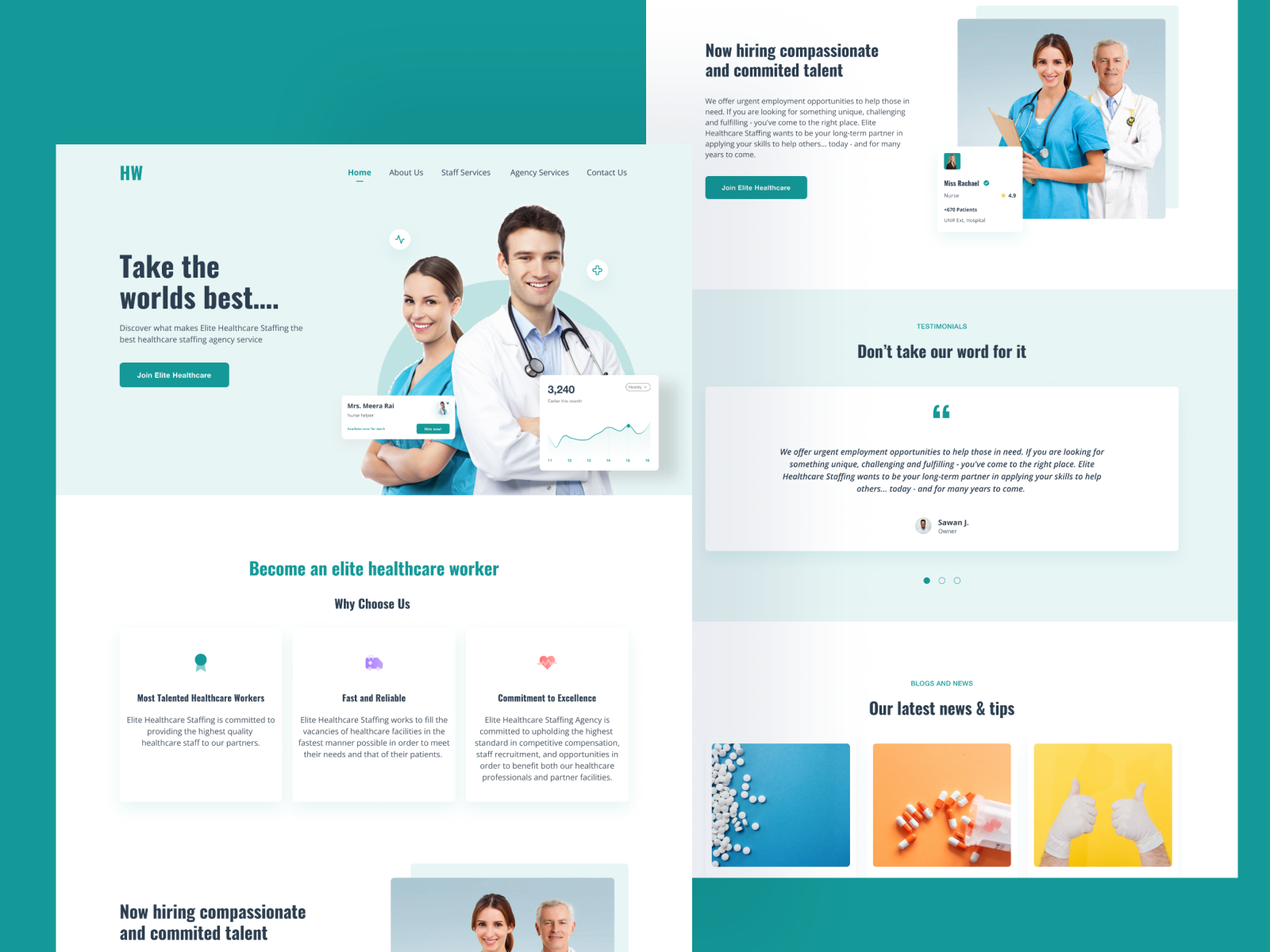 Healthcare Landing page design 2022 by Sawan Jaiswal on Dribbble