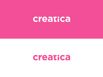 Creatica create logo logotype minimal pink type typography