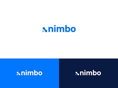 Nimbo logo blue brand cloud ehr logo monogram nimbo software