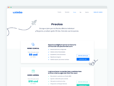 Nimbo Pricing page ehr healthcare landing landing page pricing pricing page pricing plans web web design web page website