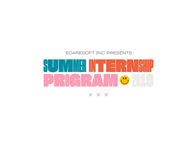 Ecs Internship 2019 branding healthcare icons illustration internship logo summer summer camp vector