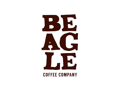 Stacked Word Mark Exploration beagle brown coffee logo wordmark