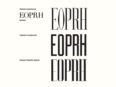 Hybrid Type bodoni chamfer hybrid typography