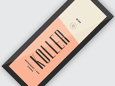 Koller futura hybrid menus peach type typography