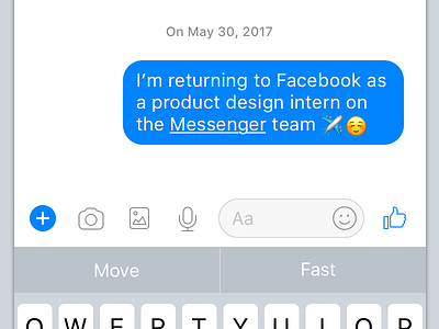 Returning to Facebook burtchaell design facebook intern messenger patrick product