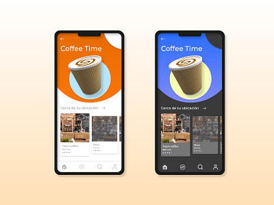 Coffee Time adobe app appdesign application breakfast coffee delivery delivery app phone places ui uidesign ux uxdesign