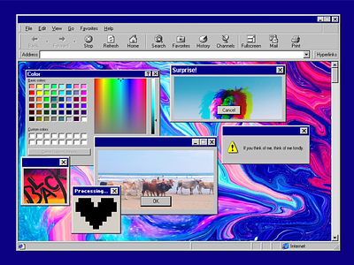 90s Web Browser Art
