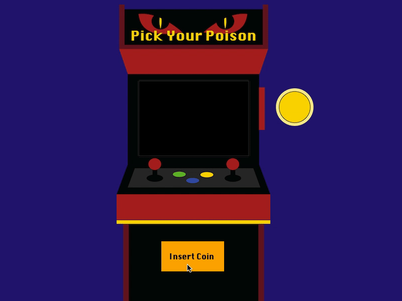 Pick Your Poison: Virtual Fortune Teller Machine coding creative coding dystopian game design gif interactive interactive art interactive design interactive media processing