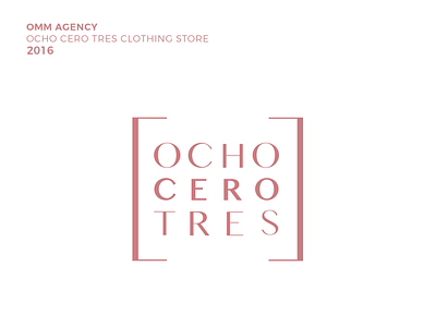 Ocho cero tres logo brand brand design branding design identity illustrator logo logo design minimal type