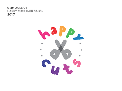 Happy cuts logo brand brand design branding design identity illustrator logo logo design minimal