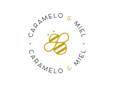 Caramelo & Miel logo agency bee brand brand design brand identity branding branding design clean design flat honey identity illustration illustrator logo logo design minimal type typography vector