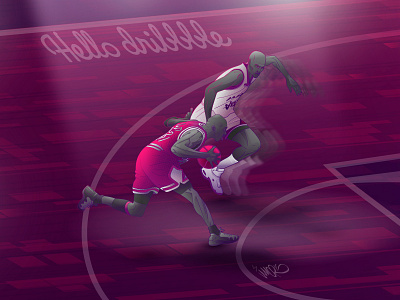 Michael Dribbble animation basketball branding design dribbble flat illustration illustrator jordan lights sport vector