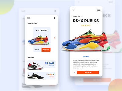 Shoes Puma Store Concept app design design app mobile ui uidesign ux