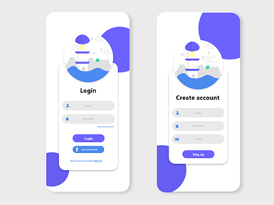 Login & Sing up App Ui