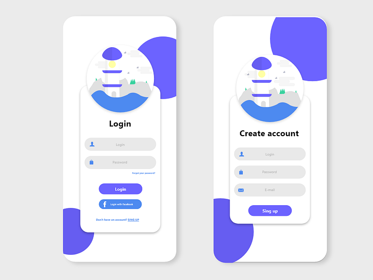 Login & Sing up App Ui by khemrajuxdesign on Dribbble