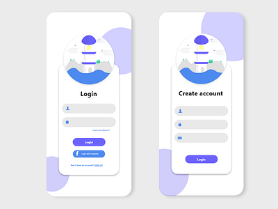 Login & Sing up App Ui #2 design illustraion ui ux vector