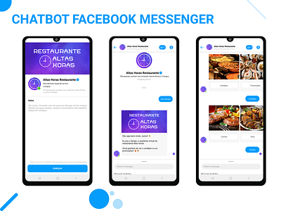 Chatbot facebook for a restaurant 1 app chatbot design design app mobile ui uidesign ux vector