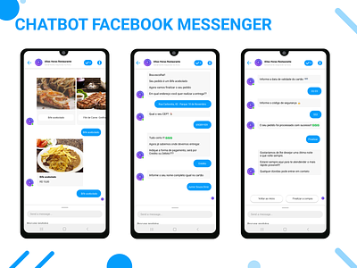 Chatbot facebook for a restaurant 2 app chatbot design design app mobile ui uidesign ux