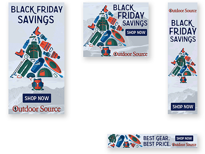 Outdoor Source Black Friday Banner Ads advertising banner ads