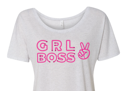 Neon Girl Boss Tee apparel design screenprinting tshirt