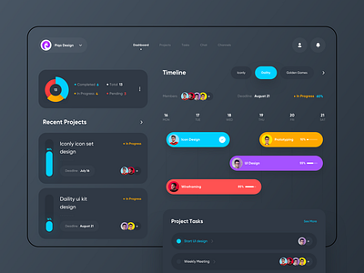 Team Management Dashboard 🎯 app app design app ui clean clean ui dark dashboad design landing page management manager minimal minimalism mobile team ui uidesign ux web website