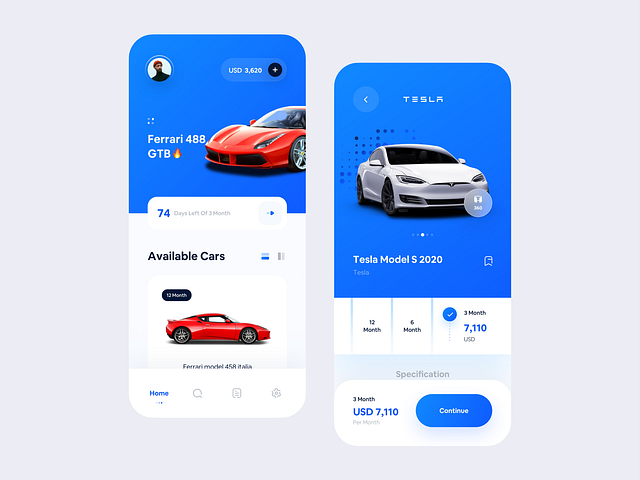 Carsy UI Kit 2 Screens - P2 by MoRas for Piqo Studio on Dribbble