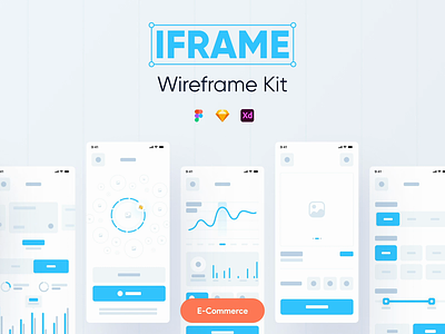 IFRAME wireframe kit | 100+ Screens & 220+ Components 💎 app app design app ui categories clean clean ui ecommerce finance fitness health kit minimalism mobile mobile app music player ui ui kit wireframe wireframe kit workout